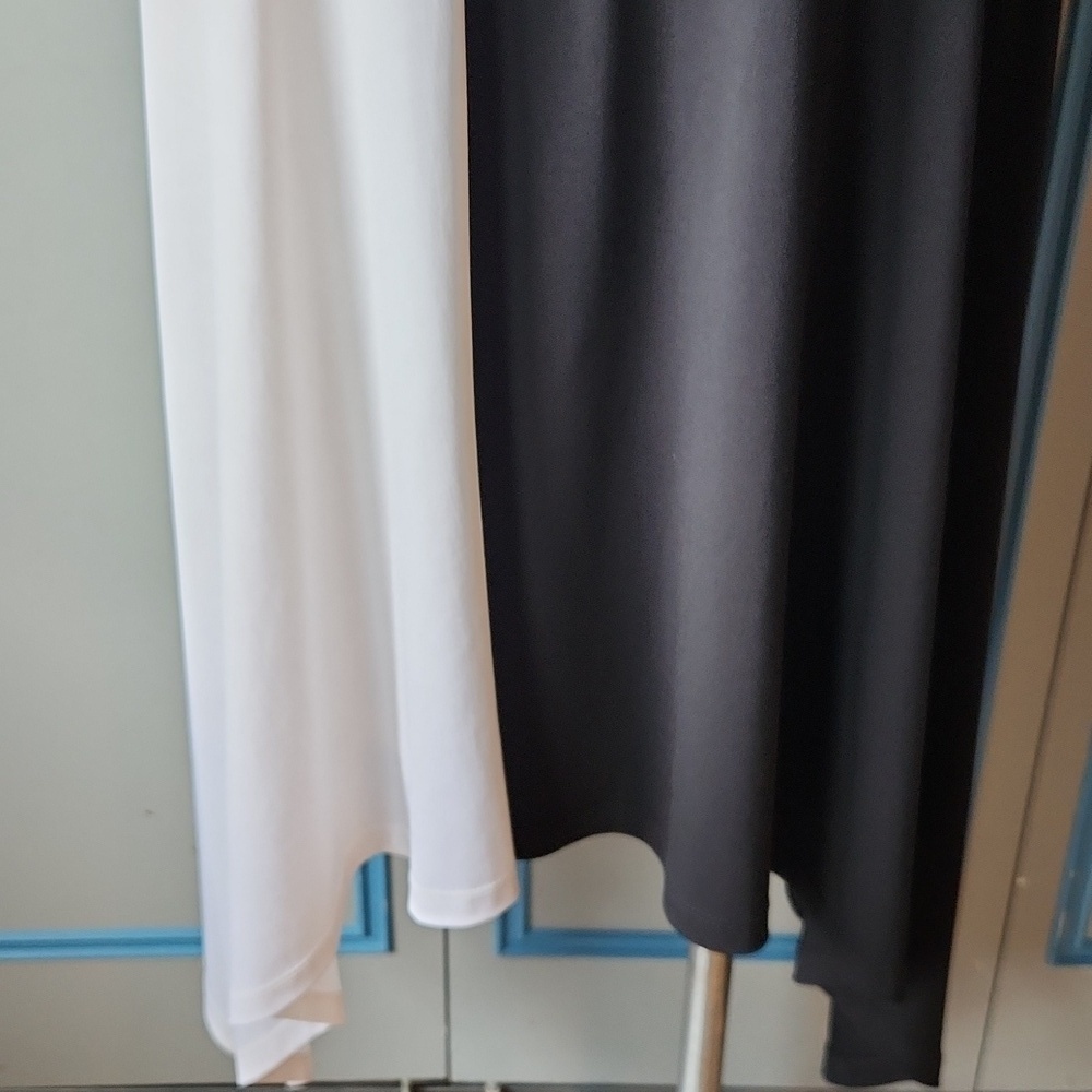 Roz & Ali Black & White Colorblock Dress - Picture 9 of 11